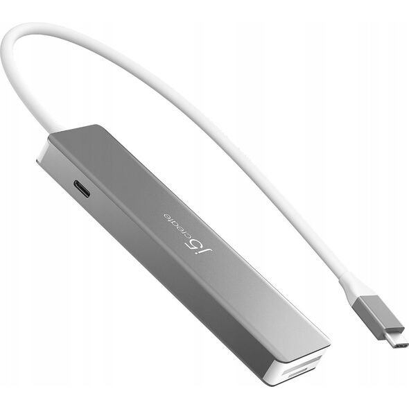 Stacja/replikator j5create j5create JCD390-N stacja dokująca Przewodowa USB 3.2 Gen 2 (3.1 Gen 2) Type-C Srebrny, Biały