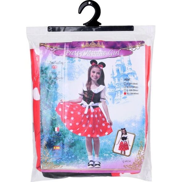 Jokomisiada Uroczy Kostium Strój Myszki Minnie dla Dziewczynki przebranie L/XL ZA5280