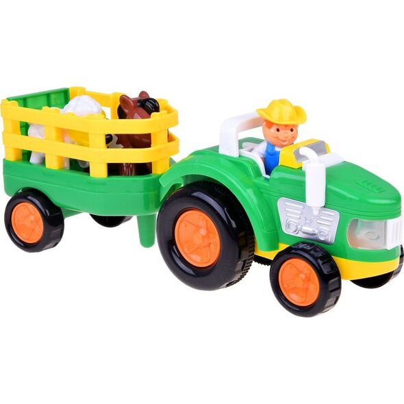 Jokomisiada Traktor z przyczepą Farmer i zwierzątka dźwięk + światło ZA5390
