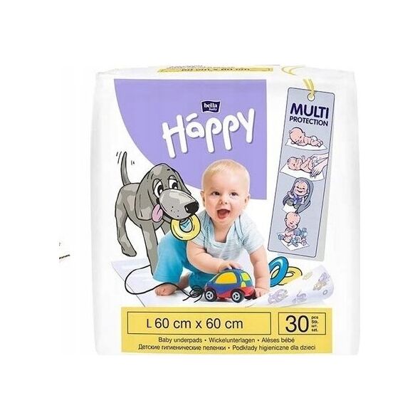 Happy HAPPY underpads 60x60cm, 30 pcs.