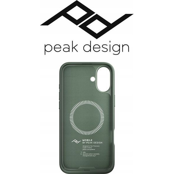 Peak Design Peak Design case Apple iPhone 16 Plus Mobile Everyday Fabric Case, sage