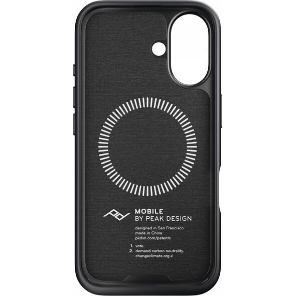 Peak Design Peak Design case Apple iPhone 16 Mobile Everyday Fabric Case, charcoal
