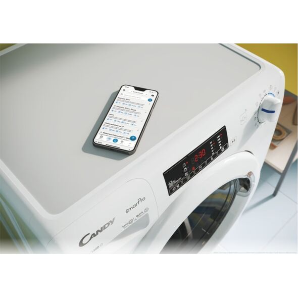Pralko-suszarka Candy Candy Washing Machine with Dryer | CSHW 4645TW3/1-S | Energy efficiency class C/E | Front loading | Washing capacity 6 kg | 1400 RPM | Depth 45 cm | Width 60 cm | Display | Digit | Drying system | Drying capacity 4 kg | Steam functio