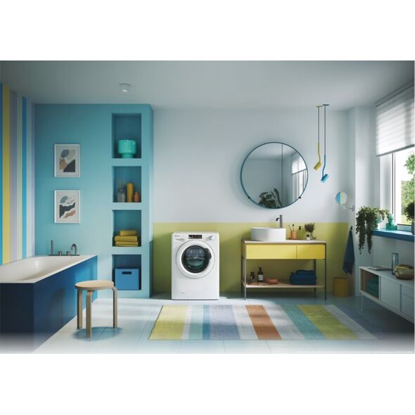 Pralko-suszarka Candy Candy Washing Machine with Dryer | CSHW 4645TW3/1-S | Energy efficiency class C/E | Front loading | Washing capacity 6 kg | 1400 RPM | Depth 45 cm | Width 60 cm | Display | Digit | Drying system | Drying capacity 4 kg | Steam functio