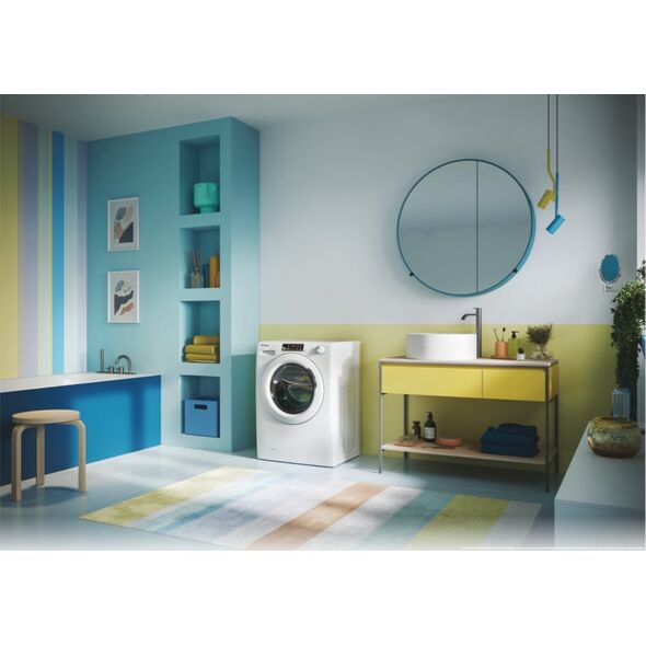 Pralko-suszarka Candy Candy Washing Machine with Dryer | CSHW 4645TW3/1-S | Energy efficiency class C/E | Front loading | Washing capacity 6 kg | 1400 RPM | Depth 45 cm | Width 60 cm | Display | Digit | Drying system | Drying capacity 4 kg | Steam functio