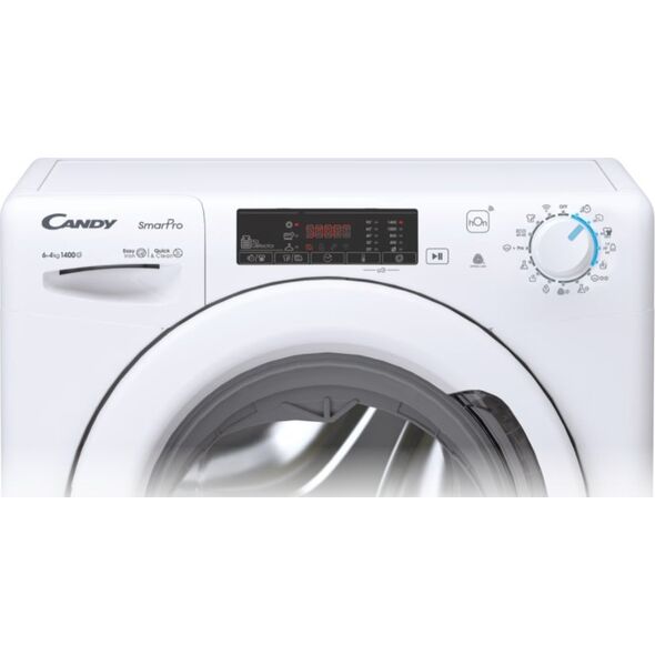 Pralko-suszarka Candy Candy Washing Machine with Dryer | CSHW 4645TW3/1-S | Energy efficiency class C/E | Front loading | Washing capacity 6 kg | 1400 RPM | Depth 45 cm | Width 60 cm | Display | Digit | Drying system | Drying capacity 4 kg | Steam functio