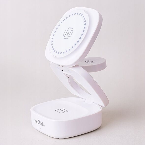 MaxLife  Maxlife wireless charger MXWC-06 15W 3in1, white