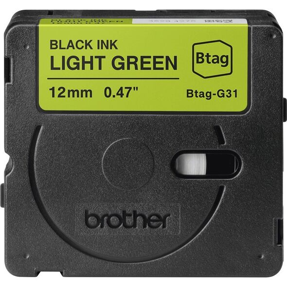 Brother Brother BTAG-G31 taśmy do etykietowania Czarny na zielonym