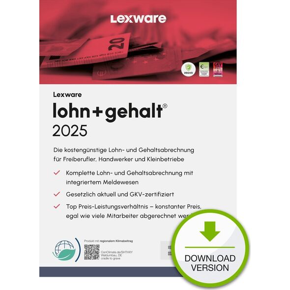 Program Lexware ESD / Lexware lohn+gehalt 2025 / Online Download