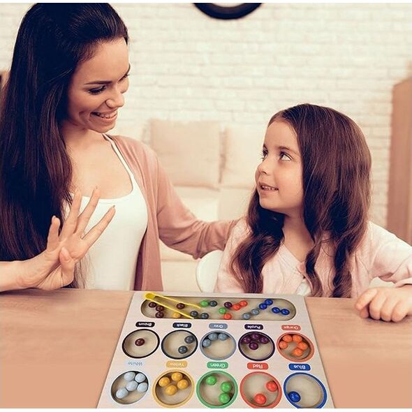 Jokomisiada Kolorowe Kulki Układanka Montessori Mozaika Sorter nauka kolorów ZA5329