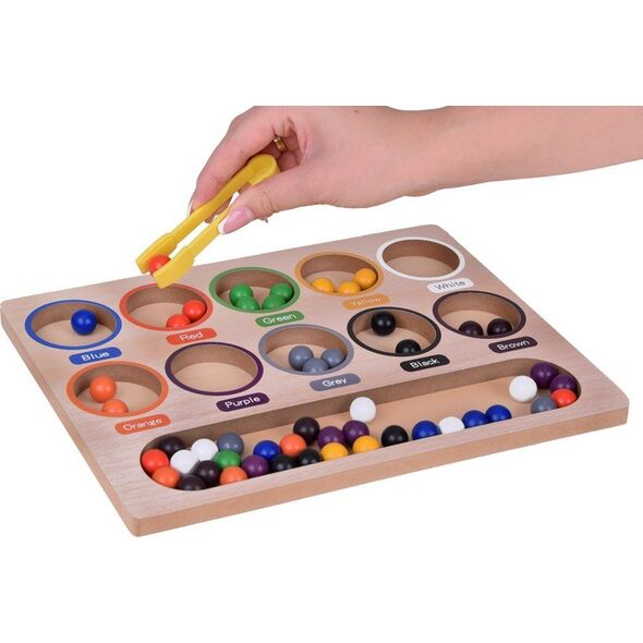 Jokomisiada Kolorowe Kulki Układanka Montessori Mozaika Sorter nauka kolorów ZA5329