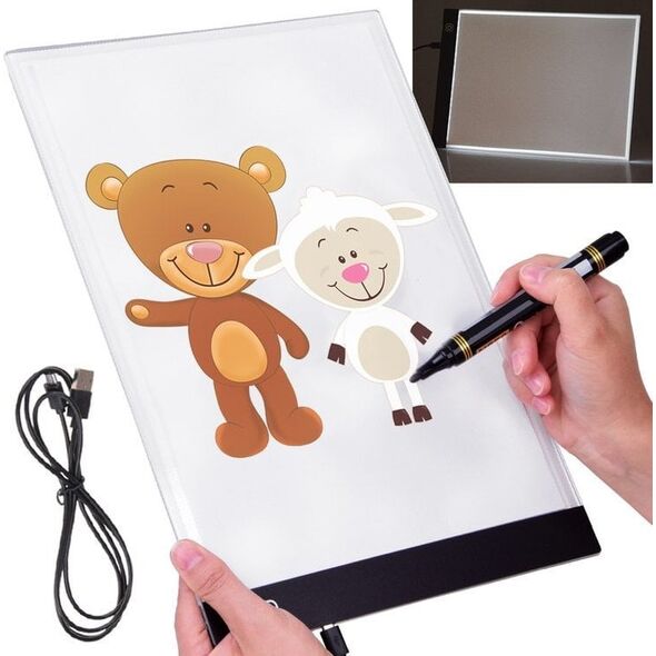 Jokomisiada Tablica podświetlana tablet LED do rysowania dla dzieci TA0111