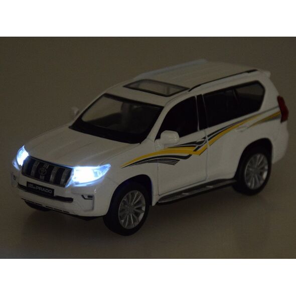Jokomisiada Auto metalowe model TOYOTA LAND CRUISER PRADO światło dźwięk SUV ZA5056