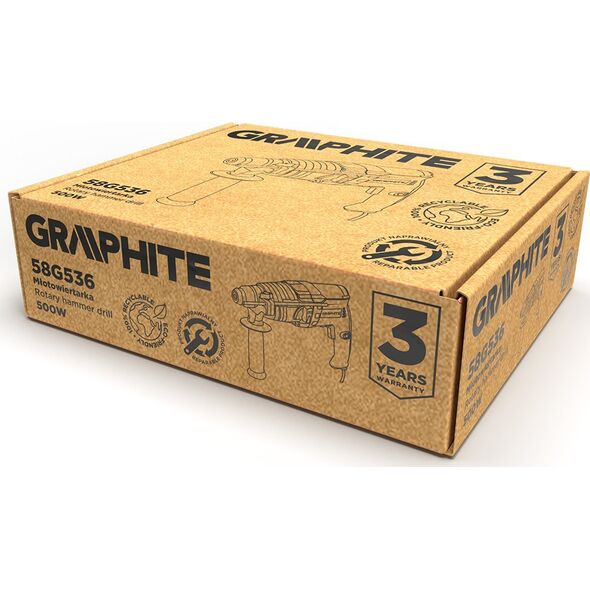Młotowiertarka Graphite Młotowiertarka 500W, SDS+