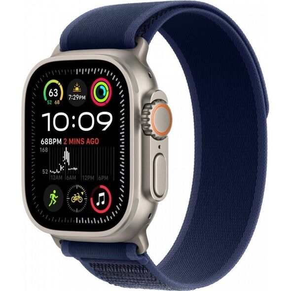 Apple Opaska Trail w kolorze niebieskim do koperty 49 mm - rozmiar M/L - elementy z tytanu w kolorze naturalnym