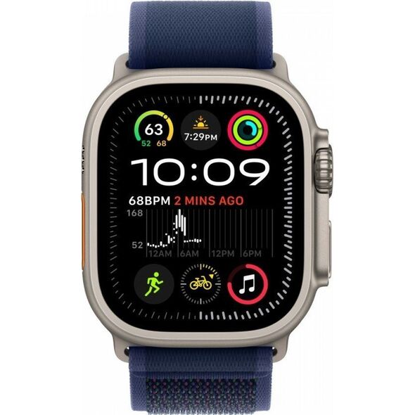 Apple Opaska Trail w kolorze niebieskim do koperty 49 mm - rozmiar M/L - elementy z tytanu w kolorze naturalnym