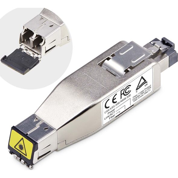 Konwerter światłowodowy StarTech StarTech D01ML55P-FIBER-MEDIA konwerter sieciowy 1000 Mbit/s 1310 nm Multifunkcyjny, Pojedynczy Srebrny