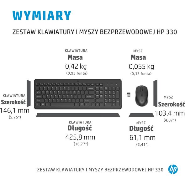 HP 330 Wls Mse and KB Combo FR