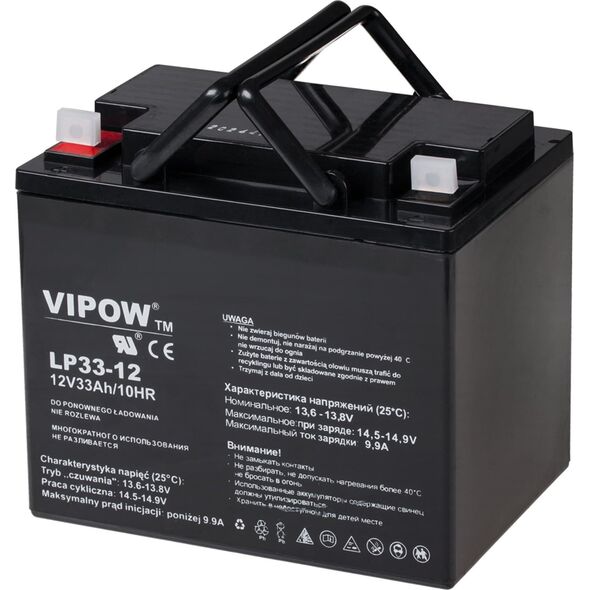 Vipow Akumulator żelowy VIPOW 12V 33Ah