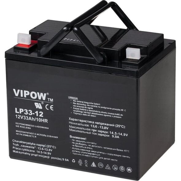 Vipow Akumulator żelowy VIPOW 12V 33Ah