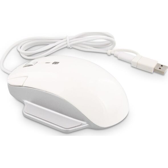 Mysz LMP LMP Elite Pro Mouse USB-C/ USB-A white/silver