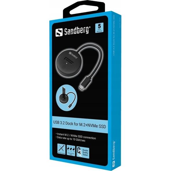 Kieszeń Sandberg SANDBERG USB 3.2 Dock for M.2+NVMe SSD