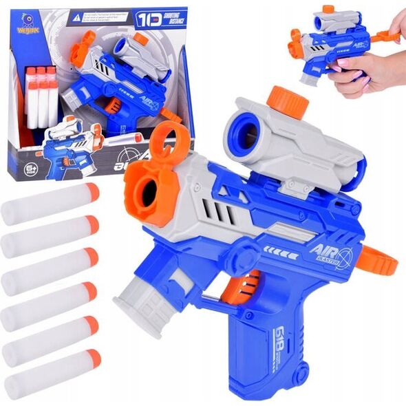 Jokomisiada Zestaw Pistolet z celownikiem na miękkie piankowe naboje 6 szt. ZA5152
