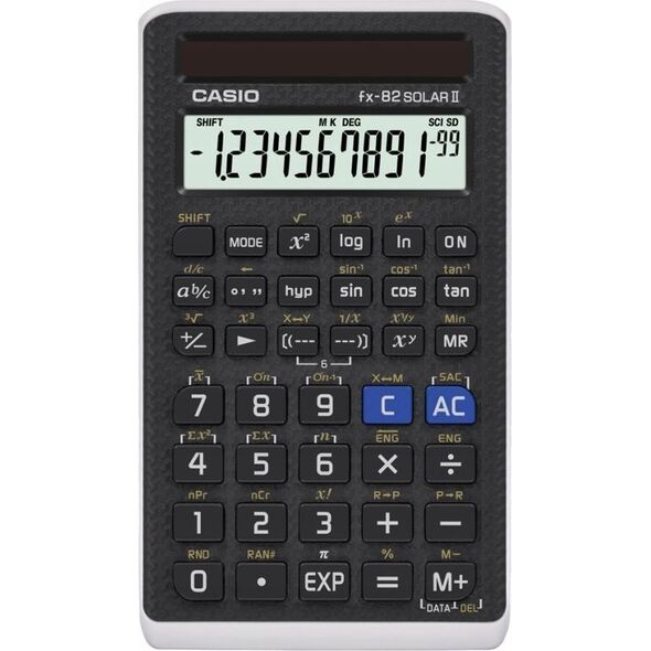 Kalkulator Casio Casio FX-82Solar II, Pocket, Scientific, 1 lines, Solar, Black