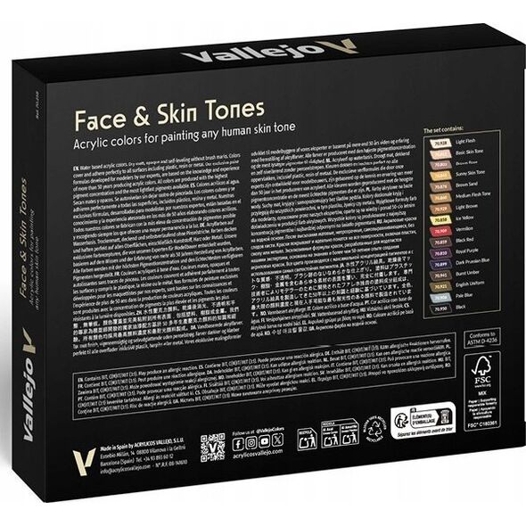 Vallejo Vallejo: 70.258 - Model Color - Figure - Face & Skin Tones (16 x 18 ml)