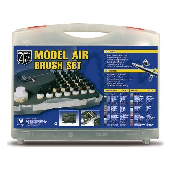 Vallejo Vallejo: 71.172 - Model Air - Basic Colors & Airbrush (29 x 17 ml)