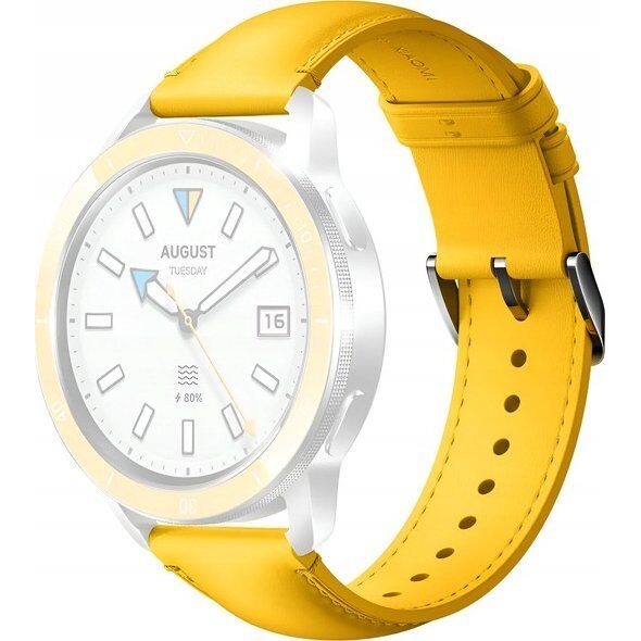Xiaomi Xiaomi | Watch Strap | Chrome Yellow | Leather | Adjustable to fit wrist sizes ranging from 135-205mm