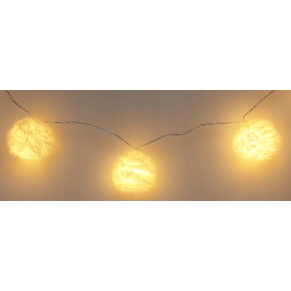 Lampki choinkowe Christmas decoration LAMPKI DRUCIKI NA BATERIE GIRLANDA 50MM LED CIEPŁY BIAŁY