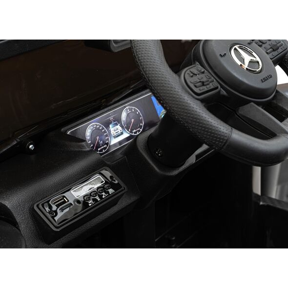Ramiz Mercedes AMG G63 dla dzieci Czarny + Pilot + MP3 LED + Wolny Start + EVA + Pasy