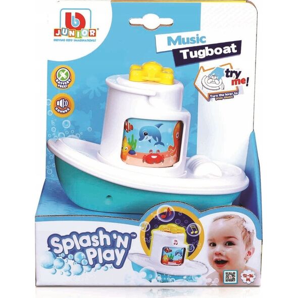 BB JUNIOR BB JUNIOR bath toy Splash 'N Play Music Tugboat, 16-89024