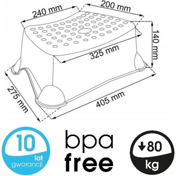 Keeeper KEEEPER step stool BAMBI, white, 18431