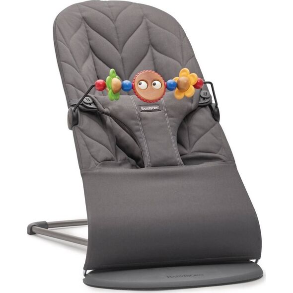 BabyBjorn BABYBJORN bouncer BLISS Cotton + wooden toy, anthracite, 606126