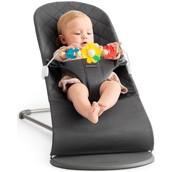 BabyBjorn BABYBJORN bouncer BLISS, woven, Antracite + woden toy, 606121