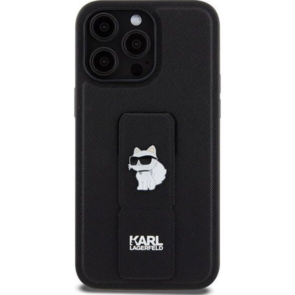 Karl Lagerfeld Karl Lagerfeld KLHCP13XGSACHPK iPhone 13 Pro Max 6.7" czarny/black hardcase Gripstand Saffiano Choupette Pins