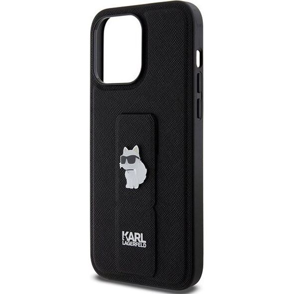 Karl Lagerfeld Karl Lagerfeld KLHCP13XGSACHPK iPhone 13 Pro Max 6.7" czarny/black hardcase Gripstand Saffiano Choupette Pins