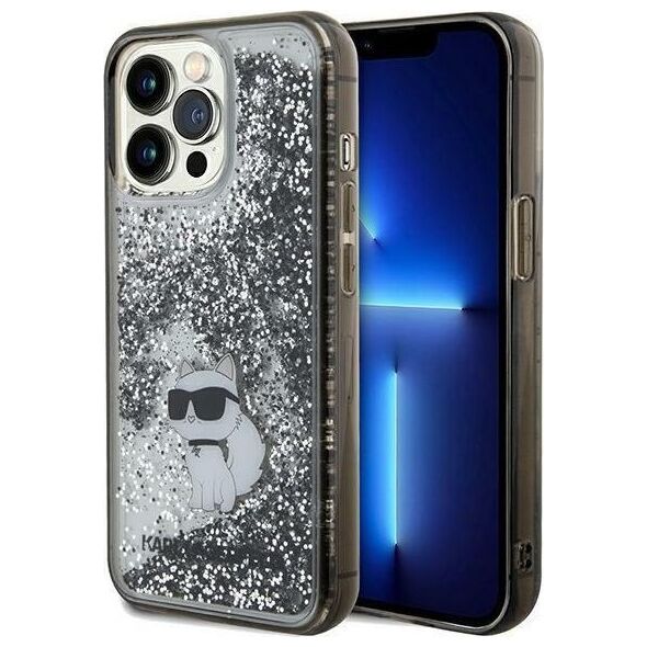 Karl Lagerfeld Karl Lagerfeld KLHCP13XLKCNSK iPhone 13 Pro Max 6.7" transparent hardcase Liquid Glitter Choupette