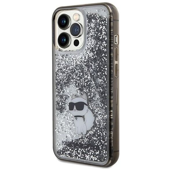 Karl Lagerfeld Karl Lagerfeld KLHCP13XLKCNSK iPhone 13 Pro Max 6.7" transparent hardcase Liquid Glitter Choupette