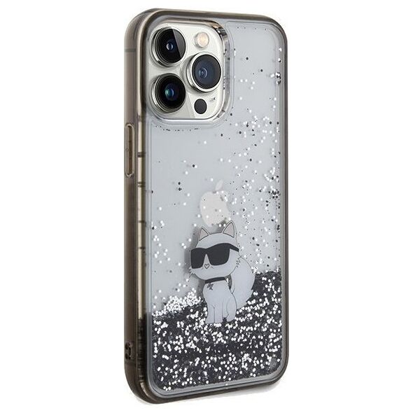 Karl Lagerfeld Karl Lagerfeld KLHCP13XLKCNSK iPhone 13 Pro Max 6.7" transparent hardcase Liquid Glitter Choupette