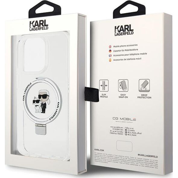 Karl Lagerfeld Karl Lagerfeld KLHMP13XHMRSKCH iPhone 13 Pro Max 6.7" biały/white hardcase Ring Stand Karl&Choupettte MagSafe