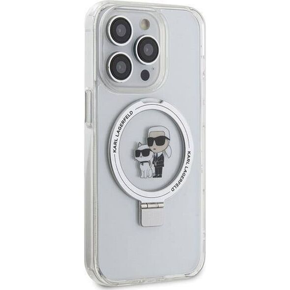 Karl Lagerfeld Karl Lagerfeld KLHMP13XHMRSKCH iPhone 13 Pro Max 6.7" biały/white hardcase Ring Stand Karl&Choupettte MagSafe