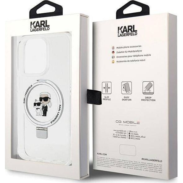 Karl Lagerfeld Karl Lagerfeld KLHMP13XHMRSKCH iPhone 13 Pro Max 6.7" biały/white hardcase Ring Stand Karl&Choupettte MagSafe