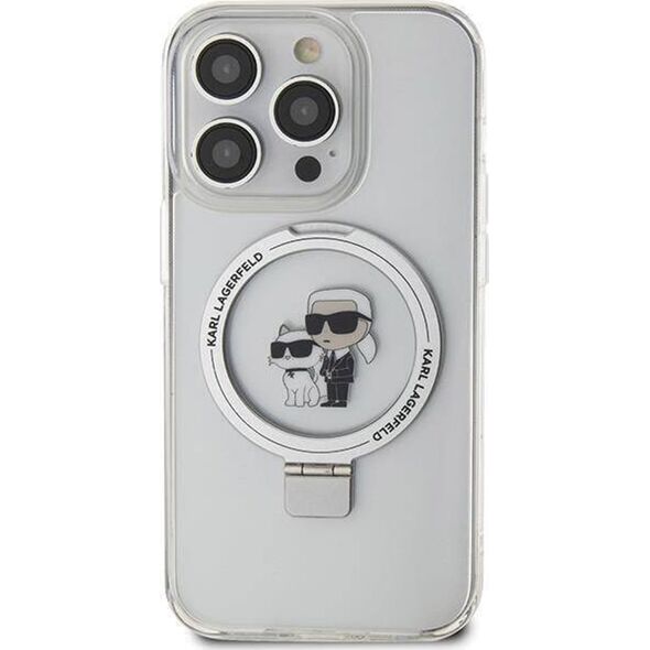 Karl Lagerfeld Karl Lagerfeld KLHMP13LHMRSKCH iPhone 13 Pro / 13 6.1" biały/white hardcase Ring Stand Karl&Choupettte MagSafe