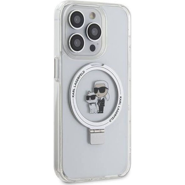 Karl Lagerfeld Karl Lagerfeld KLHMP13LHMRSKCH iPhone 13 Pro / 13 6.1" biały/white hardcase Ring Stand Karl&Choupettte MagSafe