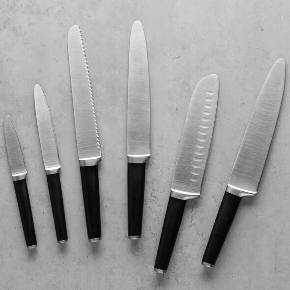 Maku Maku Kitchen Life Safety peilių rinkinys su stovu 7 vnt.