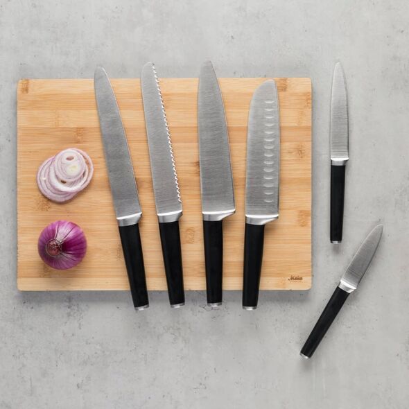 Maku Maku Kitchen Life Safety peilių rinkinys su stovu 7 vnt.