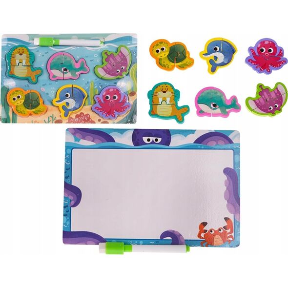 1PUNKT Drewniana Tablica + Puzzle Ocean